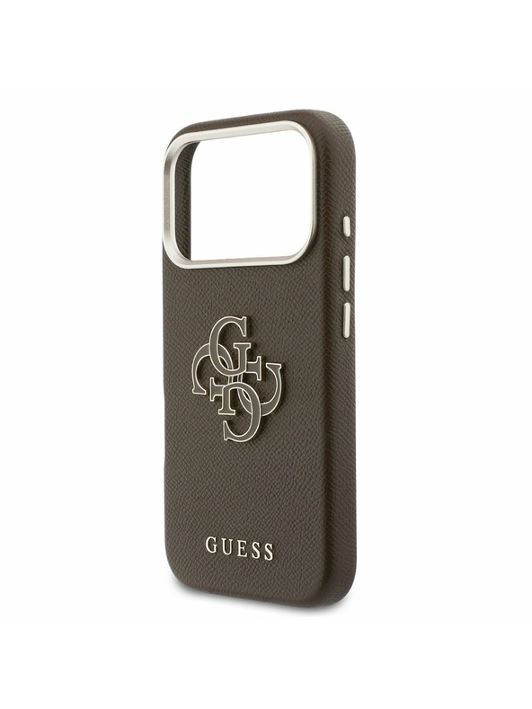 Guess Guess PU Resin Logo Stražnji Kryt za iPhone 17 Pro Max Brown