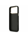 Guess Guess PU Leather 4G Metal Logo Gold Frame Stražnji Poklopac za iPhone 17 Pro Max Black