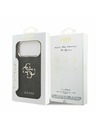 Guess Guess PU Leather 4G Metal Logo Gold Frame Stražnji Poklopac za iPhone 17 Pro Max Black