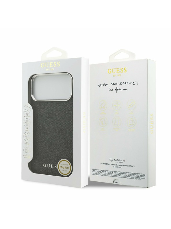 Guess Guess 4G MagSafe Stražnji Poklopac za iPhone 17 Pro Max Black