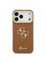 Guess Guess PU Grained 4G Logo Stand Camera Frame Stražnji Poklopac za iPhone 17 Pro Max Brown