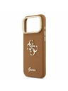Guess Guess PU Grained 4G Logo Stand Camera Frame Stražnji Poklopac za iPhone 17 Pro Max Brown