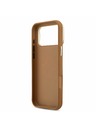 Guess Guess PU Grained 4G Logo Stand Camera Frame Stražnji Poklopac za iPhone 17 Pro Max Brown