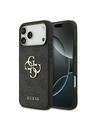 Guess Guess PU 4G Metal Logo Stražnji Poklopac za iPhone 17 Pro Max Grey