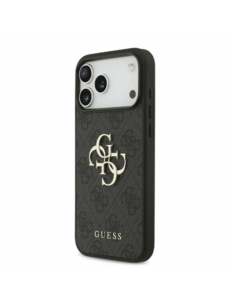Guess Guess PU 4G Metal Logo Stražnji Poklopac za iPhone 17 Pro Max Grey