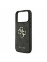 Guess Guess PU 4G Metal Logo Stražnji Poklopac za iPhone 17 Pro Max Grey