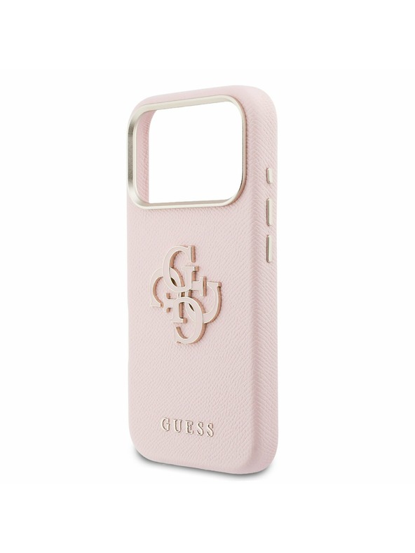 Guess Guess PU Resin Logo Stražnji Poklopac za iPhone 17 Pro Max Pink