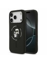 Karl Lagerfeld Karl Lagerfeld Liquid Silicone Karl and Choupette MagSafe Stražnji Poklopac za iPhone 17 Pro Max Black