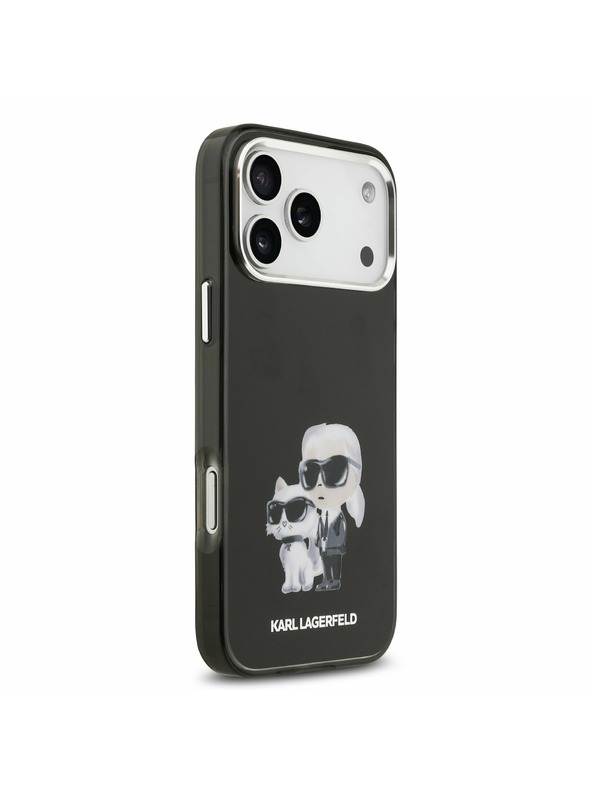 Karl Lagerfeld Karl Lagerfeld IML Aquarelle Karl and Choupette Stražnji Poklopac za iPhone 17 Pro Max Black