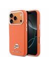 Karl Lagerfeld Karl Lagerfeld PU Karl and Choupette Heads Pins MagSafe Stražnji Poklopac za iPhone 17 Pro Max Orange