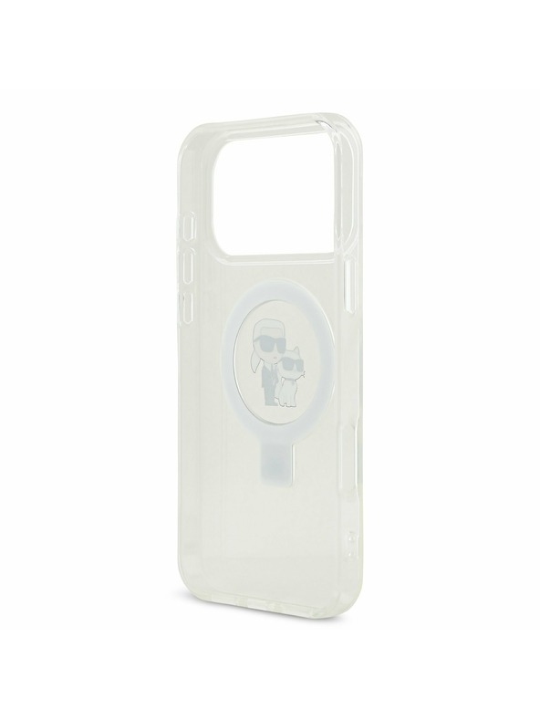 Karl Lagerfeld Karl Lagerfeld Ringstand Karl and Choupette MagSafe Stražnji Poklopac za iPhone 17 Pro Max White