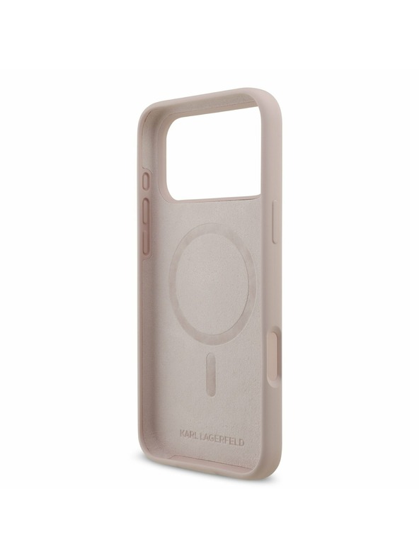Karl Lagerfeld Karl Lagerfeld Liquid Silicone Karl and Choupette MagSafe Stražnji Poklopac za iPhone 17 Pro Max Pink