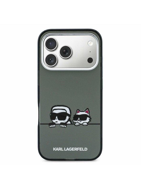 Karl Lagerfeld Karl Lagerfeld IML K&CH Heads Logo MagSafe Stražnji Poklopac za iPhone 17 Pro Max Black