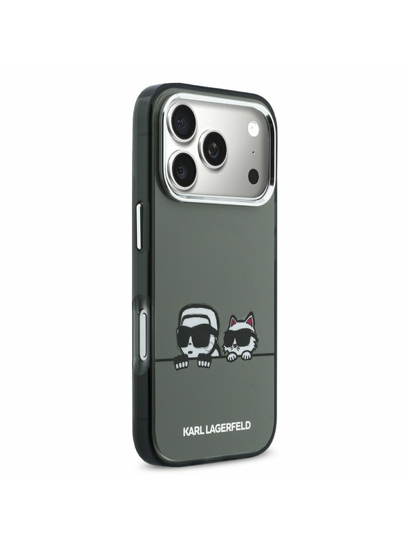 Karl Lagerfeld Karl Lagerfeld IML K&CH Heads Logo MagSafe Stražnji Poklopac za iPhone 17 Pro Max Black