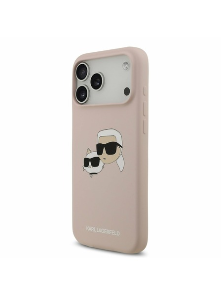 Karl Lagerfeld Karl Lagerfeld Liquid Silicone Double Heads MagSafe Stražnji Poklopac za iPhone 17 Pro Max Pink