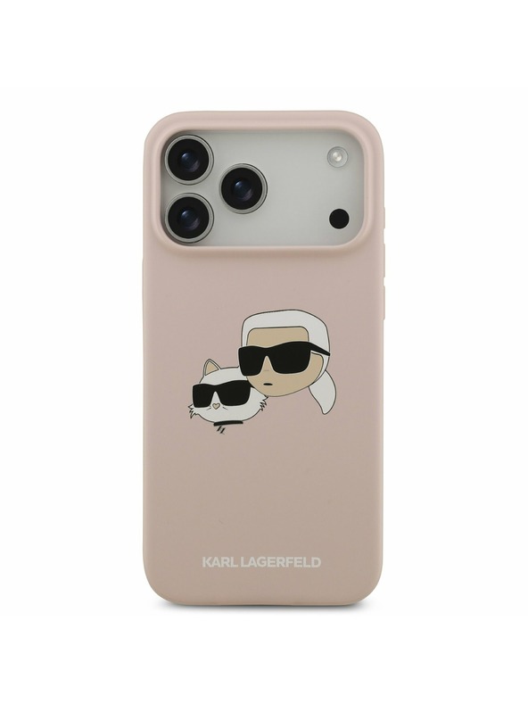 Karl Lagerfeld Karl Lagerfeld Liquid Silicone Double Heads MagSafe Stražnji Poklopac za iPhone 17 Pro Max Pink