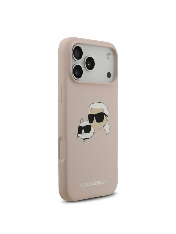Karl Lagerfeld Karl Lagerfeld Liquid Silicone Double Heads MagSafe Stražnji Poklopac za iPhone 17 Pro Max Pink