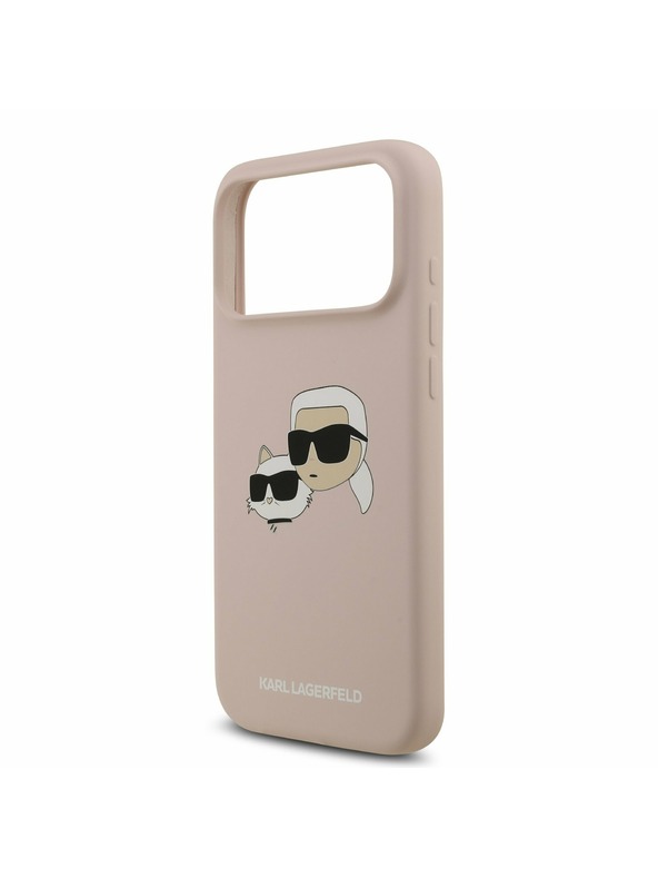 Karl Lagerfeld Karl Lagerfeld Liquid Silicone Double Heads MagSafe Stražnji Poklopac za iPhone 17 Pro Max Pink