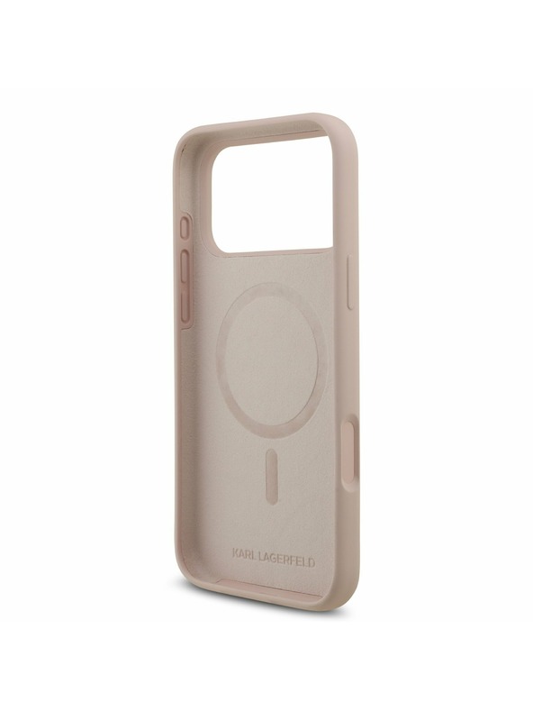 Karl Lagerfeld Karl Lagerfeld Liquid Silicone Double Heads MagSafe Stražnji Poklopac za iPhone 17 Pro Max Pink