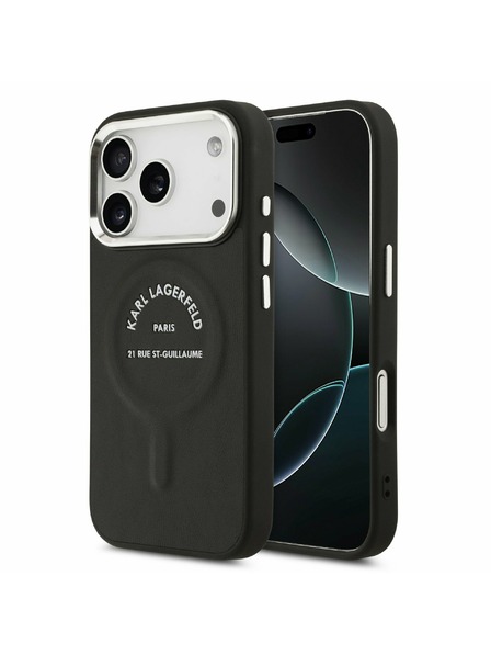 Karl Lagerfeld Karl Lagerfeld PU RSG Logo MagSafe Stražnji Poklopac za iPhone 17 Pro Max Black