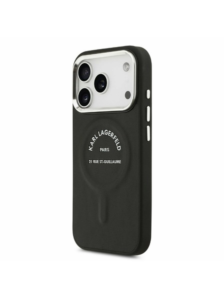 Karl Lagerfeld Karl Lagerfeld PU RSG Logo MagSafe Stražnji Poklopac za iPhone 17 Pro Max Black