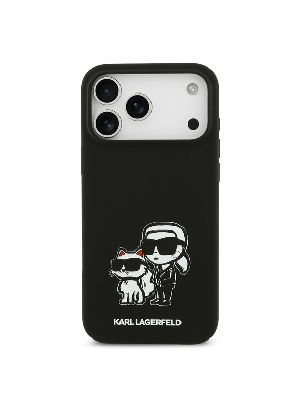 Karl Lagerfeld Karl Lagerfeld Liquid Silicone K&CH Sketch MagSafe Stražnji Poklopac za iPhone 17 Pro Max Black