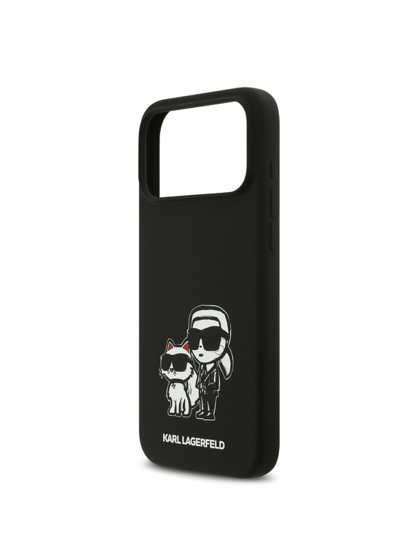 Karl Lagerfeld Karl Lagerfeld Liquid Silicone K&CH Sketch MagSafe Stražnji Poklopac za iPhone 17 Pro Max Black