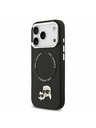 Karl Lagerfeld Karl Lagerfeld PU Karl and Choupette Heads Pins MagSafe Stražnji Poklopac za iPhone 17 Pro Max Black