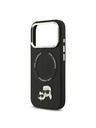 Karl Lagerfeld Karl Lagerfeld PU Karl and Choupette Heads Pins MagSafe Stražnji Poklopac za iPhone 17 Pro Max Black
