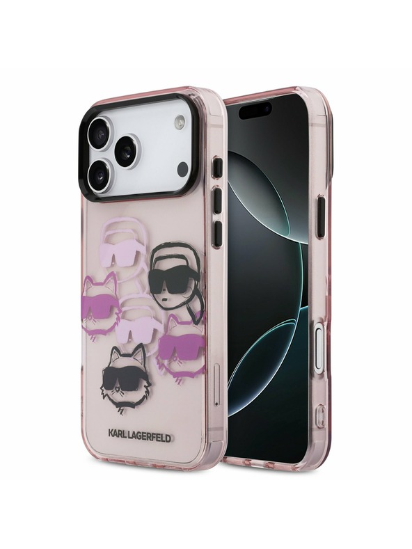 Karl Lagerfeld Karl Lagerfeld IML Multi K&CH Heads Stražnji Poklopac za iPhone 17 Pro Max Pink