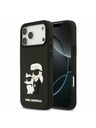 Karl Lagerfeld Karl Lagerfeld 3D Rubber Karl and Choupette Stražnji Poklopac za iPhone 17 Pro Max Black