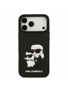 Karl Lagerfeld Karl Lagerfeld 3D Rubber Karl and Choupette Stražnji Poklopac za iPhone 17 Pro Max Black