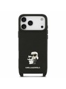 Karl Lagerfeld Karl Lagerfeld Saffiano Crossbody Remen Metal Karl and Choupette Stražnji Poklopac za iPhone 17 Pro Max Black
