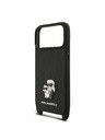 Karl Lagerfeld Karl Lagerfeld Saffiano Crossbody Remen Metal Karl and Choupette Stražnji Poklopac za iPhone 17 Pro Max Black