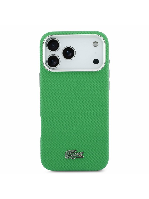 Lacoste Lacoste PVC Iconic Petit Pique Metal Logo MagSafe Stražnji Poklopac za iPhone 17 Pro Max Green