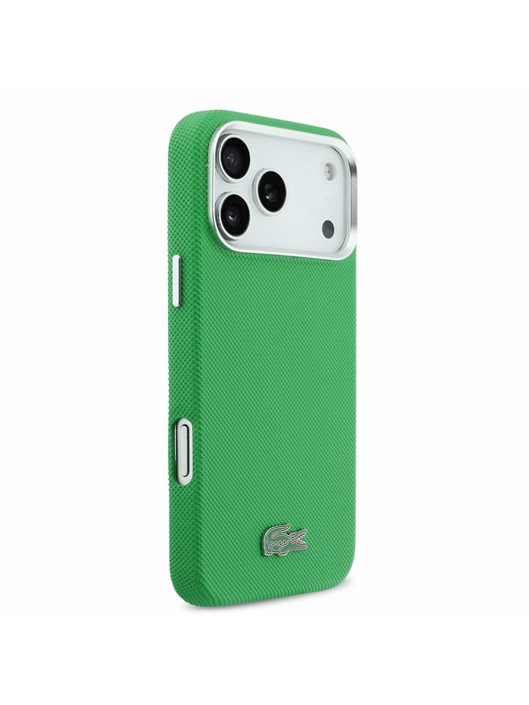 Lacoste Lacoste PVC Iconic Petit Pique Metal Logo MagSafe Stražnji Poklopac za iPhone 17 Pro Max Green