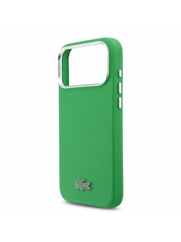 Lacoste Lacoste PVC Iconic Petit Pique Metal Logo MagSafe Stražnji Poklopac za iPhone 17 Pro Max Green