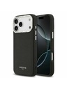 Lacoste Lacoste PU Leather Champs Elysees MagSafe Stražnji Poklopac za iPhone 17 Pro Max Black