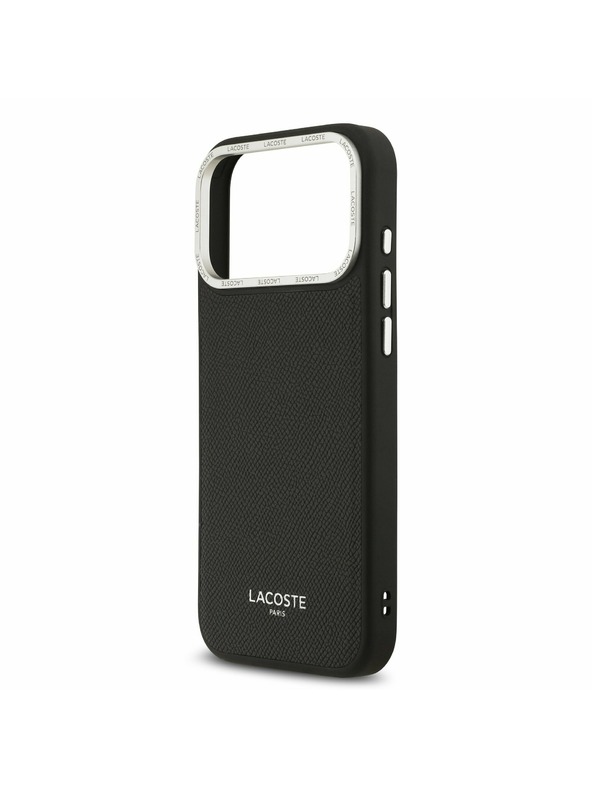 Lacoste Lacoste PU Leather Champs Elysees MagSafe Stražnji Poklopac za iPhone 17 Pro Max Black