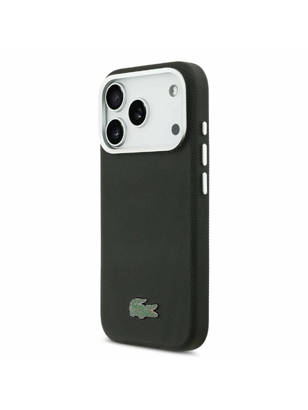 Lacoste Lacoste PVC Iconic Petit Pique Metal Logo MagSafe Zadnja Maska za iPhone 17 Pro Max Black