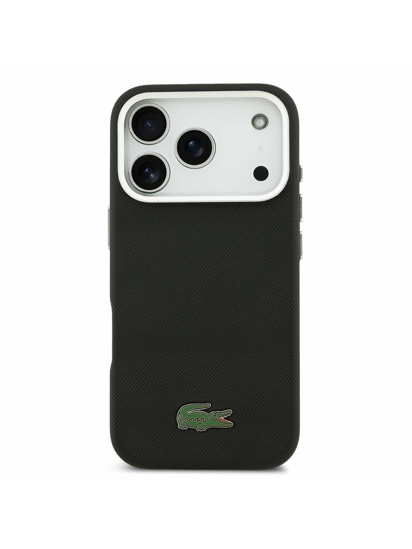 Lacoste Lacoste PVC Iconic Petit Pique Metal Logo MagSafe Zadnja Maska za iPhone 17 Pro Max Black