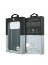 Mercedes Mercedes Leather Star Pattern and Stripes MagSafe Zadnja Maska za iPhone 17 Pro Max Black/White