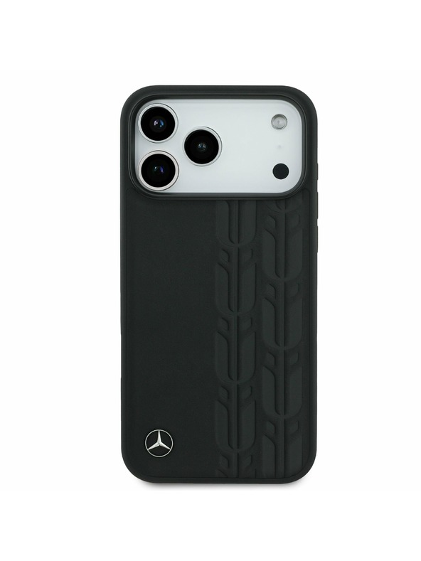 Mercedes Mercedes Leather Laurel Leaves MagSafe Zadnja Maska za iPhone 17 Pro Max Black