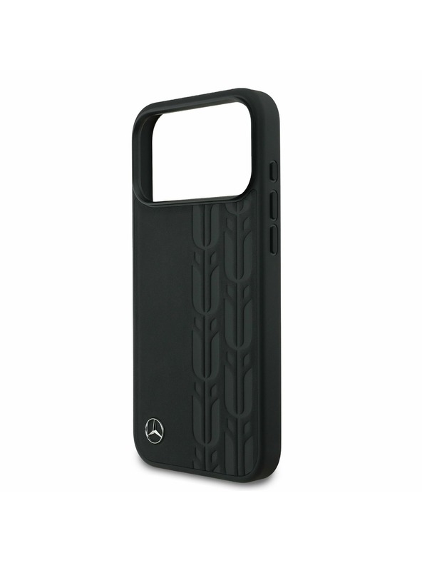 Mercedes Mercedes Leather Laurel Leaves MagSafe Zadnja Maska za iPhone 17 Pro Max Black