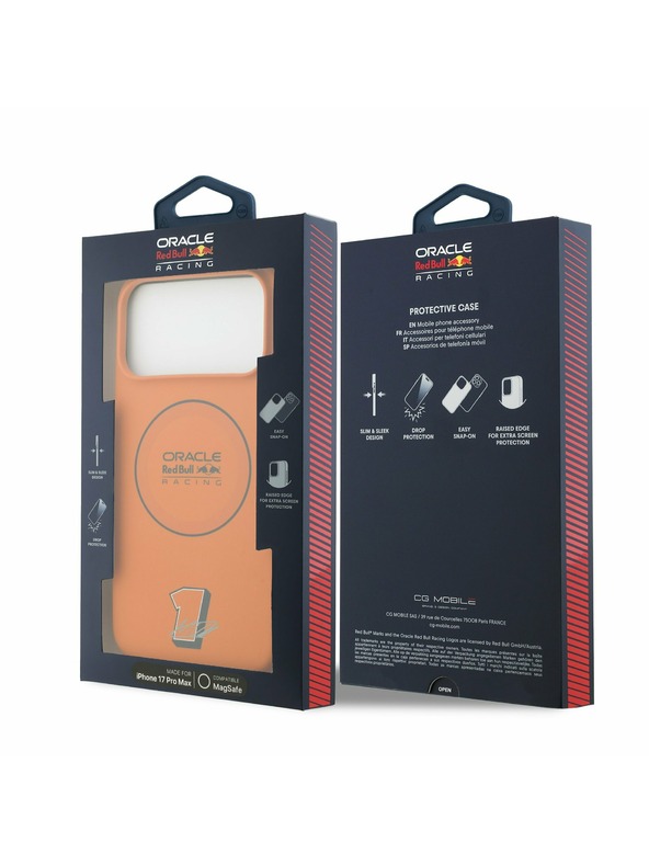 Red Bull Red Bull Silicone Blue Ring MagSafe Zadnja Maska za iPhone 17 Pro Max Orange