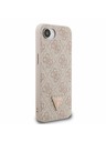 Guess Guess PU 4G Strass Triangle Metal Logo Zadnja Maska za iPhone 16e/17e Pink