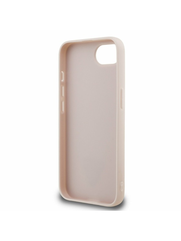 Guess Guess PU 4G Strass Triangle Metal Logo Zadnja Maska za iPhone 16e/17e Pink