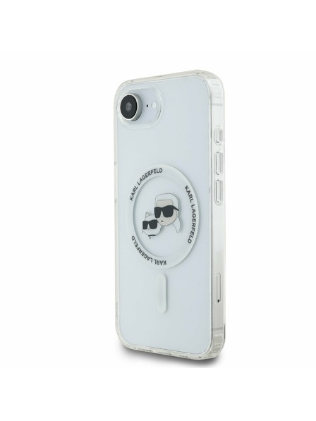Karl Lagerfeld Karl Lagerfeld IML K&CH Heads Metal Frame MagSafe Zadnja Maska za iPhone 16e/17e Transparent