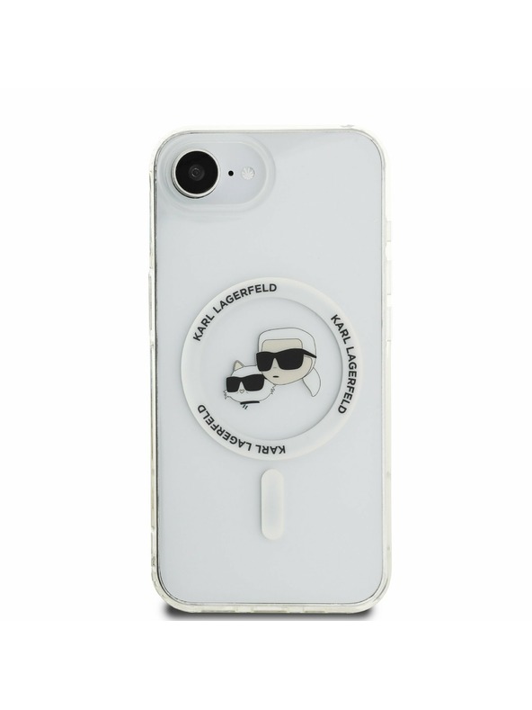 Karl Lagerfeld Karl Lagerfeld IML K&CH Heads Metal Frame MagSafe Zadnja Maska za iPhone 16e/17e Transparent