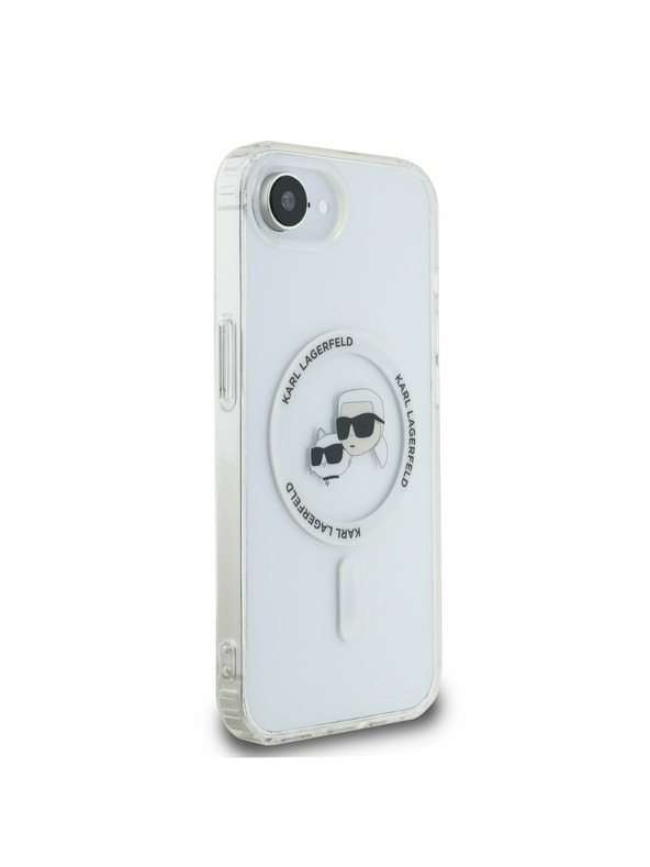 Karl Lagerfeld Karl Lagerfeld IML K&CH Heads Metal Frame MagSafe Zadnja Maska za iPhone 16e/17e Transparent